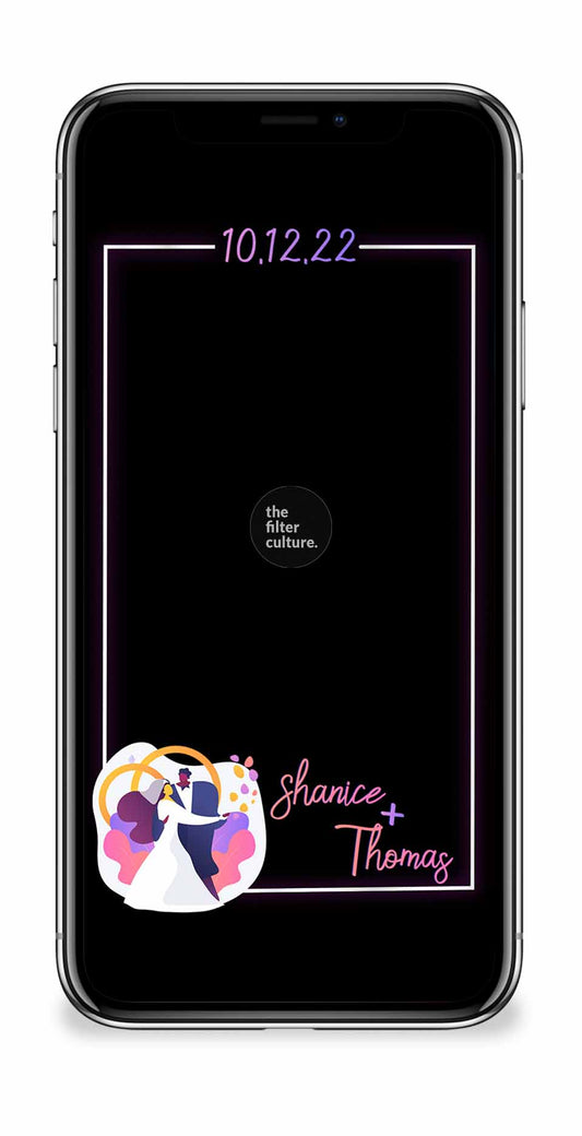 Personalized Wedding Filter Text